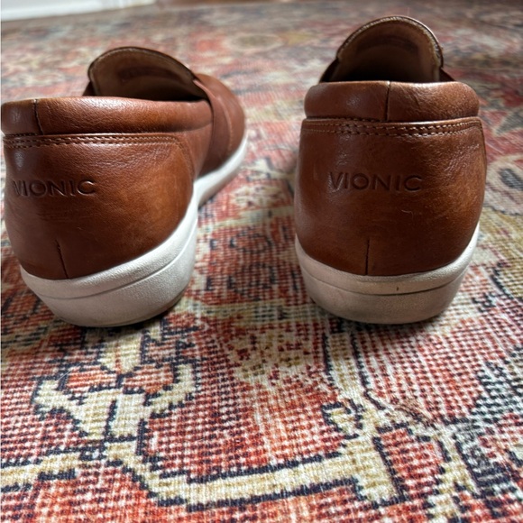 Vionic Brown Leather Slip-On Loafers - Picture 5 of 9